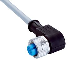 YG2A15-050VB5XLEAX - Sensor Cable, A Coded, 90° M12 Receptacle, Free End, 5 Positions, 5 m, 16.4 ft - SICK