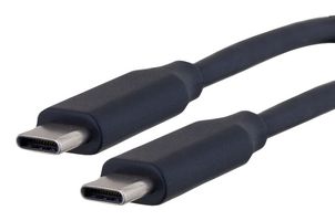 U1A00002-03M - USB Cable, Type C Plug to Type C Plug, 300 mm, 11.8 ", USB 3.1, Black, E-Marked Cable - L-COM