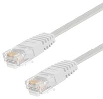 TRD855FLAT-WHT-1 - Ethernet Cable, Cat5e, RJ45 Plug to RJ45 Plug, UTP (Unshielded Twisted Pair), White, 305 mm, 12 " - L-COM