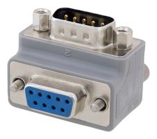DG909MF2-P - D Sub Connector Adapter, R/A, Standard D Sub, Plug, 9 Ways, Standard D Sub, Receptacle, 9 Ways - L-COM