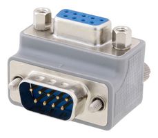 DG909MF3-P - D Sub Connector Adapter, R/A, Standard D Sub, Plug, 9 Ways, Standard D Sub, Receptacle, 9 Ways - L-COM