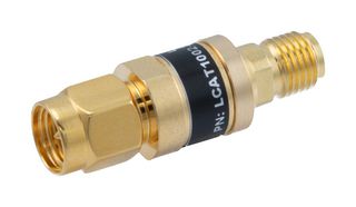 LCAT1002-20 - RF Fixed Attenuator, SMA Plug to SMA Jack, 20 dB, DC to 3GHz, 2 W, 50 ohm, Brass - L-COM