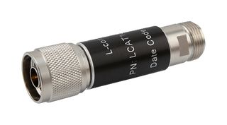 LCAT1004-10 - RF Fixed Attenuator, N Male to N Female, 10 dB, DC to 3GHz, 2 W, 50 ohm, Brass - L-COM