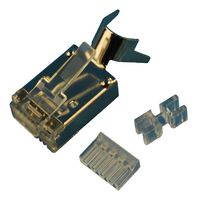 TDS8PC6 - Modular Connector, Shielded, RJ45 Plug, 1 x 1 (Port), 8P8C, Cat6, Cable Mount - L-COM
