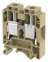 KUT25/ BEIGE - DIN Rail Mount Terminal Block, Feed Thru, 2 Ways, 10 AWG, 2 AWG, 25 mm², Screw, 101 A - ELKAY