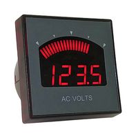 DMR35-ACV1-AC1-R - Digital Panel Meter, 3.5 Digit, AC Voltage, 0 to 5 VAC, 0 to 50 VAC, Red Display - MURATA