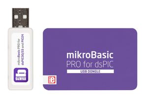 MIKROE-724 - USB Dongle License, dsPIC, PIC24, Full, Professional, Windows, Single User - MIKROELEKTRONIKA