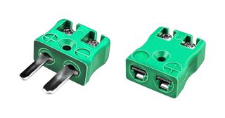 IM-K-MQ+FQ - Thermocouple Connector, Miniature, Quick Wire, Plug, Socket, Type K, IEC - LABFACILITY