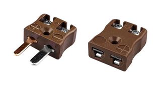 IM-T-MQ+FQ - Thermocouple Connector, Miniature, Quick Wire, Plug, Socket, Type T, IEC - LABFACILITY