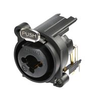 RCJ6FA-H - XLR Connector, R/A, 3 Contacts, Receptacle, Panel PCB Mount, Gold Plated Contacts - REAN