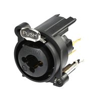 RCJ6FA-V - XLR Connector, 3 Contacts, Receptacle, Panel PCB Mount, Gold Plated Contacts - REAN