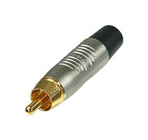 RF2C-AU-0 - RCA (Phono) Audio / Video Connector, 2 Contacts, Plug, Gold Plated Contacts, Brass, Zinc Body - REAN
