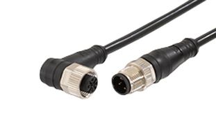 1200668832 - Sensor Cable, M12, Micro-Change Plug, 90° Micro-Change Receptacle, 4 Positions, 3 m, 9.8 ft - MOLEX