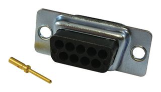 DEUH-9P - D Sub Connector, Standard, Plug, DEUH Series, 9 Contacts, DE, Crimp - CINCH CONNECTIVITY SOLUTIONS