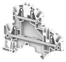 1SNK705211R0000 - DIN Rail Mount Terminal Block, 4 Ways, 26 AWG, 12 AWG, 2.5 mm², Clamp, 24 A - ENTRELEC - TE CONNECTIVITY