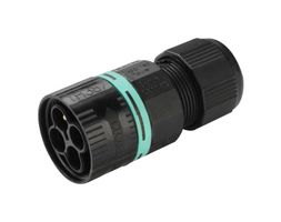 THB.387.A4A - Circular Connector, THB Series, Cable Mount Plug, 4 Contacts, Screw Pin, Push-Pull - TECHNO