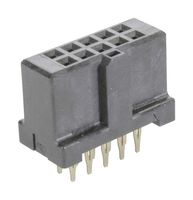 09195106829 - PCB Receptacle, Board-to-Board, 2.54 mm, 2 Rows, 10 Contacts, Through Hole, Press-Fit, SEK Series - HARTING