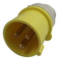 210304 - Pin & Sleeve Connector, 16 A, 110 V, Cable Mount, Plug, 2P+E, Yellow - WALTHER