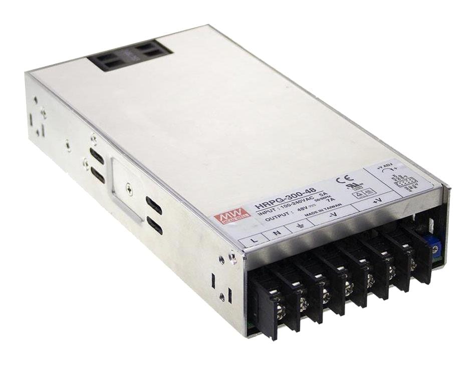 MEAN WELL Enclosed - Single Output HRPG-300-48 POWER SUPPLY, AC-DC, 48V, 7A MEAN WELL 3650350 HRPG-300-48