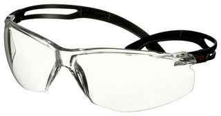 SF501AF-Blk Goggles, Anti-Scratch/Fog, Clear Lens 3M