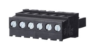 31214106 Terminal Block, Pluggable, 6Pos, 12AWG Metz Connect