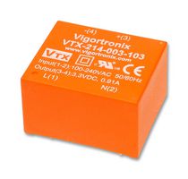 VTX-214-003-107 AC-DC Conv, Fixed, 1 O/P, 3W, 7.5V VIGORTRONIX