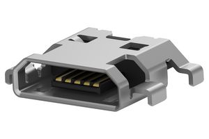 2134441-2 Micro USB Conn, 2.0 Type B, R/A Rcpt, 5P Te Connectivity