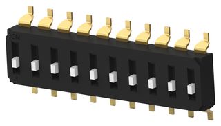 EDS10SGNNTR04Q Dip Switch, 10Pos, SPST, Slide, SMD Alcoswitch - Te Connectivity