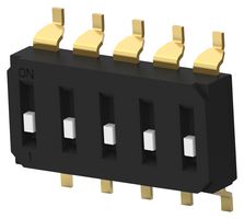 EDS05SGRSTR04Q Dip Switch, 5Pos, SPST, Slide, SMD Alcoswitch - Te Connectivity