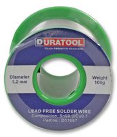 D01687 Solder Wire, Sn/ Cu, 1.2mm, 100g Duratool