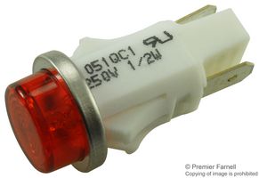 1051QC1 Neon Indicator, Red, 12.7mm, QC VCC (Visual Communications Company)
