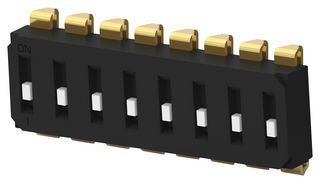 EDS08SNRNTU04Q Dip Switch, 8Pos, SPST, Slide, SMD Alcoswitch - Te Connectivity