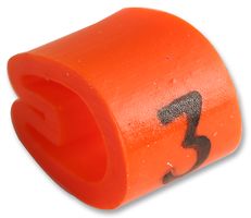 6171303 Cable Marker, Z13, 3, Orange, Pk100 Raychem - Te Connectivity