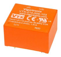 VTX-214-005-118 AC-DC Conv, Fixed, 1 O/P, 5W, 18V VIGORTRONIX