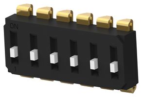 EDS06SNNNTR04Q Dip Switch, 6Pos, SPST, Slide, SMD Alcoswitch - Te Connectivity
