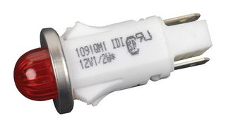 1091QM1-12V Panel Indicator, Red, 12V, 12.7mm VCC (Visual Communications Company)