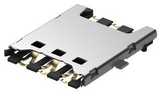 SIM8050-6-0-14-01-A Nano Sim Card Conn, Push-Pull, 6Pos, SMT GCT (Global Connector Technology)