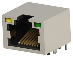 1-1734795-1 RJ45 Connector, R/A Jack, 1PORT, Th Te Connectivity