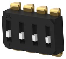 EDS04SNNNTU04Q Dip Switch, 4Pos, SPST, Slide, SMD Alcoswitch - Te Connectivity
