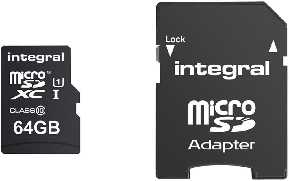 INTEGRAL Opslagmedia INMSDX64G10-90U1 64GB ULTIMAPRO MICROSD C10 90 MB/S INTEGRAL 3498611 INMSDX64G10-90U1
