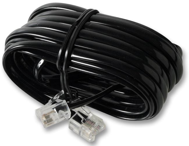 MULTICOMP PRO Telephone Cables PS11457 CABLE, RJ11-RJ11 (6P4C), BLACK, 3M MULTICOMP PRO 2070342 MP009286