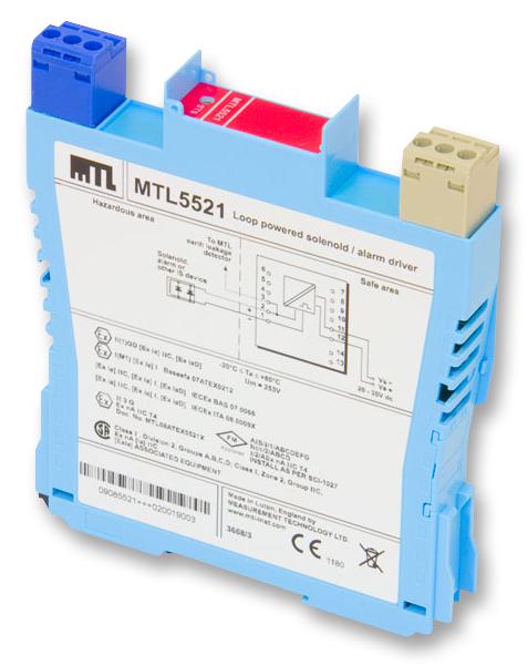 MTL SURGE TECHNOLOGIES Intrinsically Safe MTL5521 ISOLATED BARRIER, DIG O/P MTL SURGE TECHNOLOGIES 1749527 MTL5521