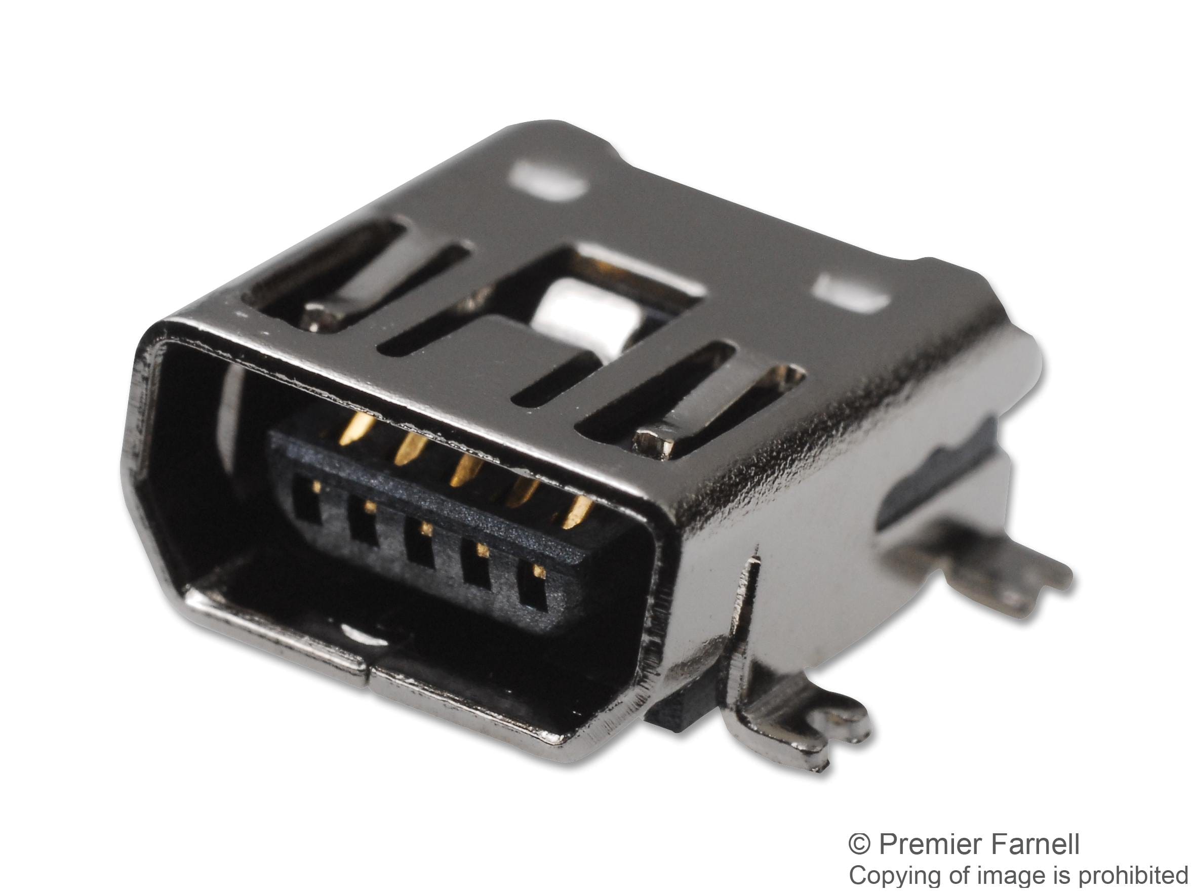 SAMTEC USB Connectors MUSB-05-F-AB-SM-A MINI USB, 2.0 TYPE AB, RECEPTACLE, SMT SAMTEC 2751687 MUSB-05-F-AB-SM-A