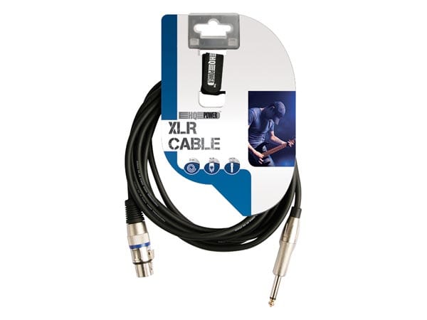 Velleman Microfoon kabels PAC110 XLR-KABEL - XLR VROUWELIJK naar JACK 6.35 mm - MONO - 3 m PAC110 PAC110