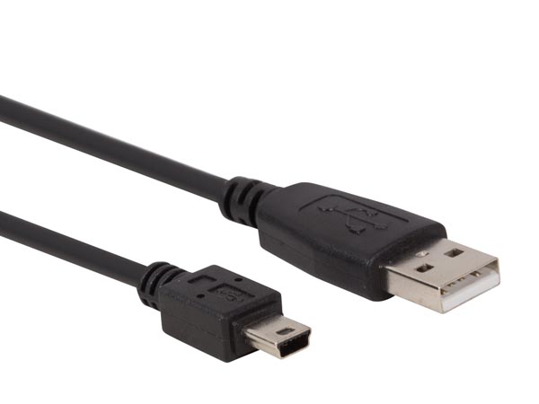 HQM602B07 USB 2.0 A-PLUG NAAR MINI-USB PLUG /  KOPER / BASIS / 0.75 m / VERGULD / M-M