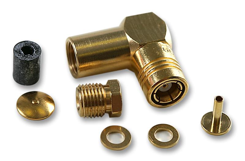 RADIALL RF/Coax Connectors R114165000 RF COAXIAL, SMB, RIGHT ANGLE PLUG, 50OHM RADIALL 4194494 R114165000