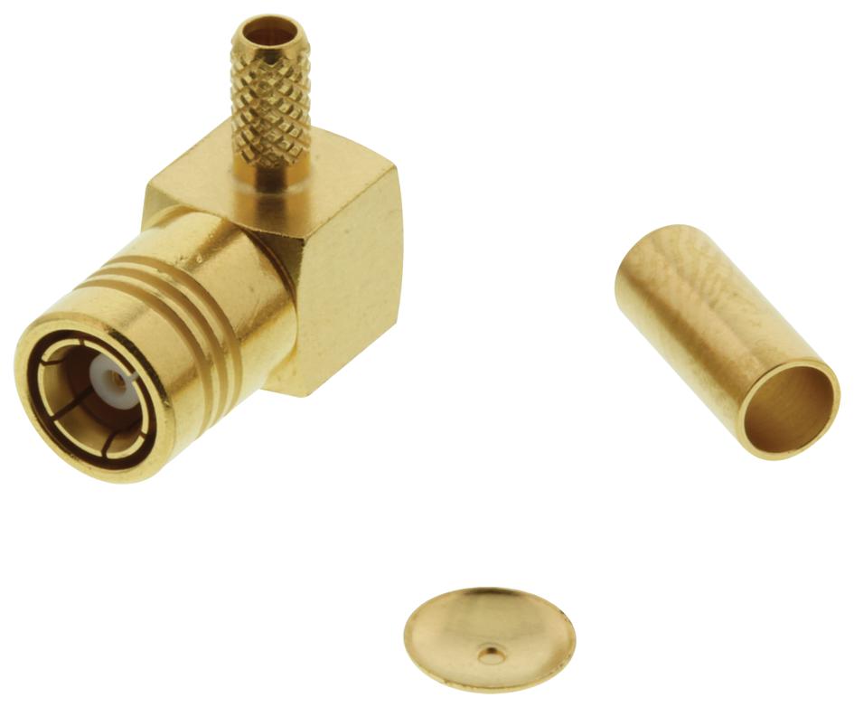 RADIALL RF/Coax Connectors R114186000 RF COAXIAL, SMB, RIGHT ANGLE PLUG, 50OHM RADIALL 4194500 R114186000