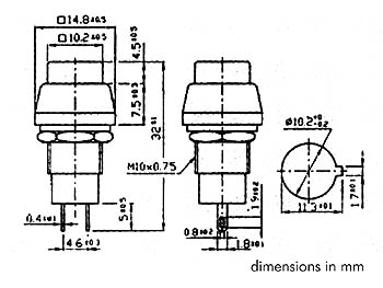 R1383B DRUKSCHAKELAAR OFF-ON ZILVER