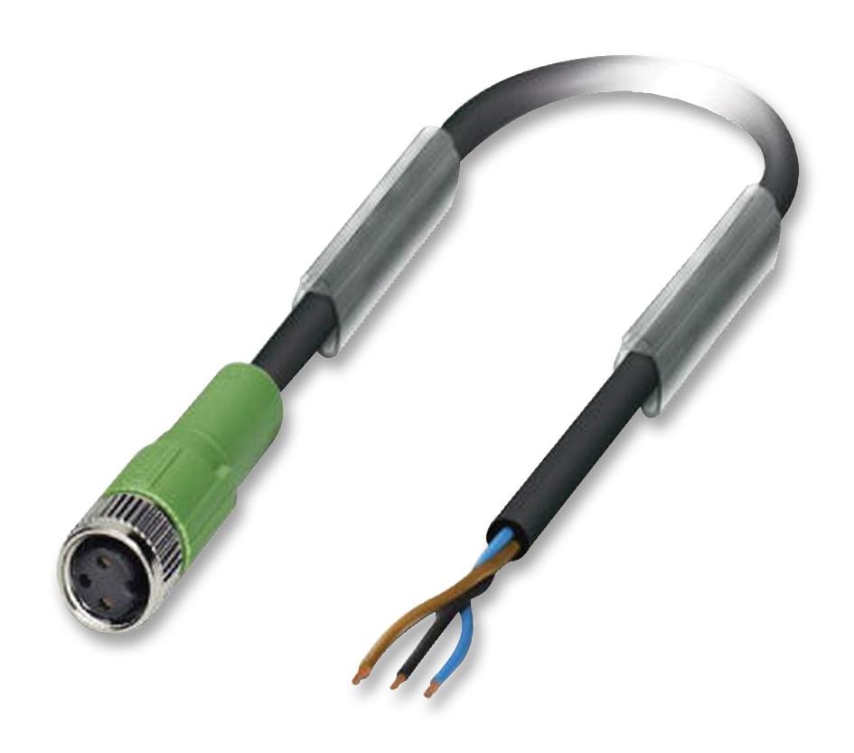 PHOENIX CONTACT Sensor Cable Assemblies SAC-3P- 1,5-PUR/M 8FS CABLE ASSY, M8 RCPT TO WIRE, 3P, 1.5M PHOENIX CONTACT 2308677 SAC-3P- 1,5-PUR/M 8FS