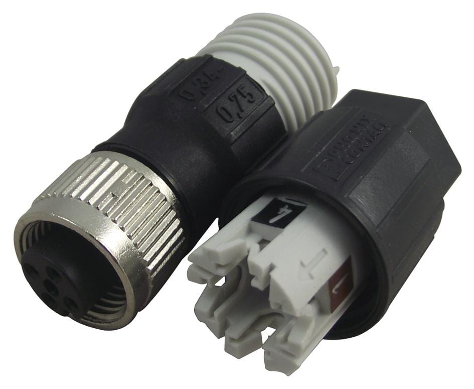 PHOENIX CONTACT Sensor Connectors SACC-M12FS-4QO-0,75-M RECEPTACLE, M12, PLUSCON, A CODE, 4 WAY PHOENIX CONTACT 2308667 SACC-M12FS-4QO-0,75-M